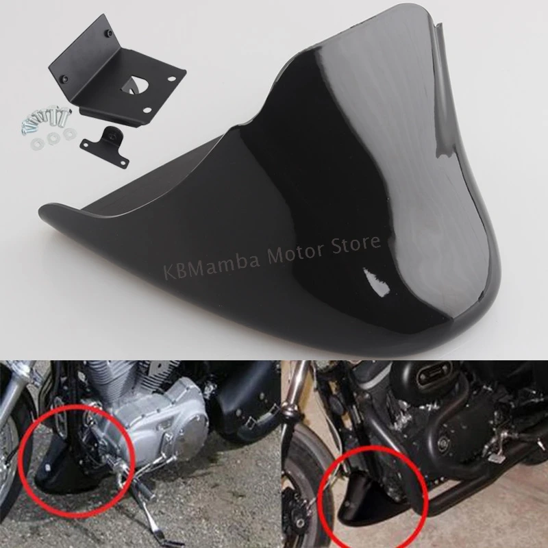 

Motorcycle Front Chin Spoiler Air Dam Fairing For Harley Dyna Low Rider Street Bob Fat Bob Sportster 883 Mudguard Bottom Fairing