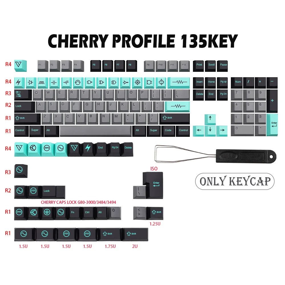 GMK-KEY Набор колпачков для электрических ключей Cherry Profile pbt Key cap s для MX Switch dz60 Gk61 sk61, колпачок для сублимационных ключей 135 Key