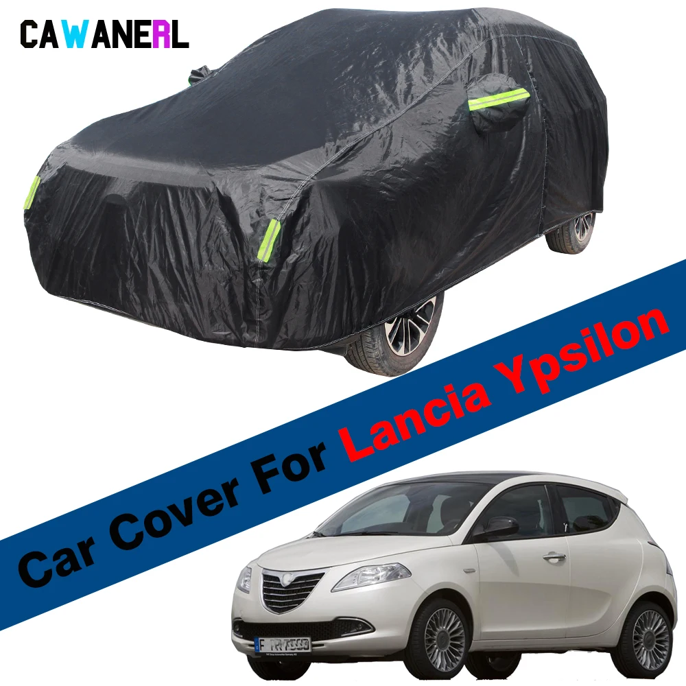 Outdoor Car Cover Waterproof Sun Shade Anti-UV Snow Rain Protection Cover Dustproof For Lancia Ypsilon