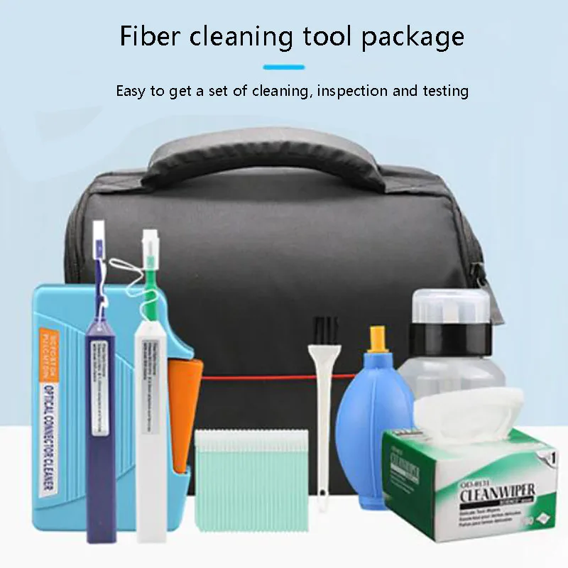 

Optical fiber end face cleaning kit set 9 piece set Optical fiber cleaning pen 1.25/2.5mm optical fiber cleaning box