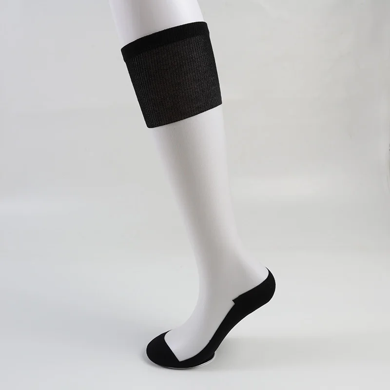 DONGAI 1 Pairs Novelty Harajuku Crystal Glass Silk Long Sock Glass Solid Girl College Style Lolita Kawaii Knee High Socks