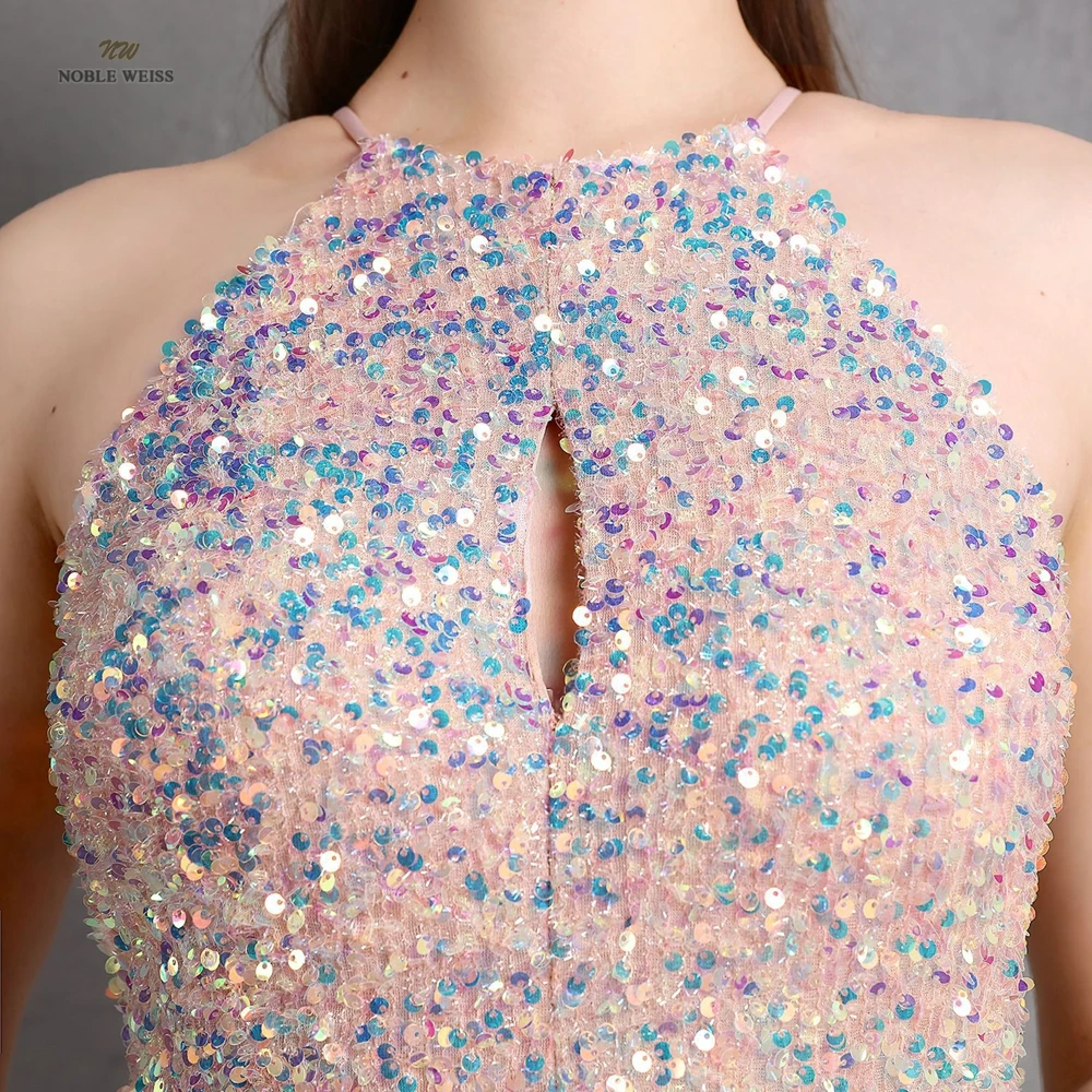 Robe de Soirée de Forme Sirène à Paillettes pour Femme, Tenue de Bal, Longueur au Sol, Personnalisée