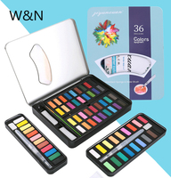 12/18/24/36 Colors Watercolor Paint Set Box Draw Solid Watercolor Pigment With Water Soft Brush Pen Art Supplies Dropshipping