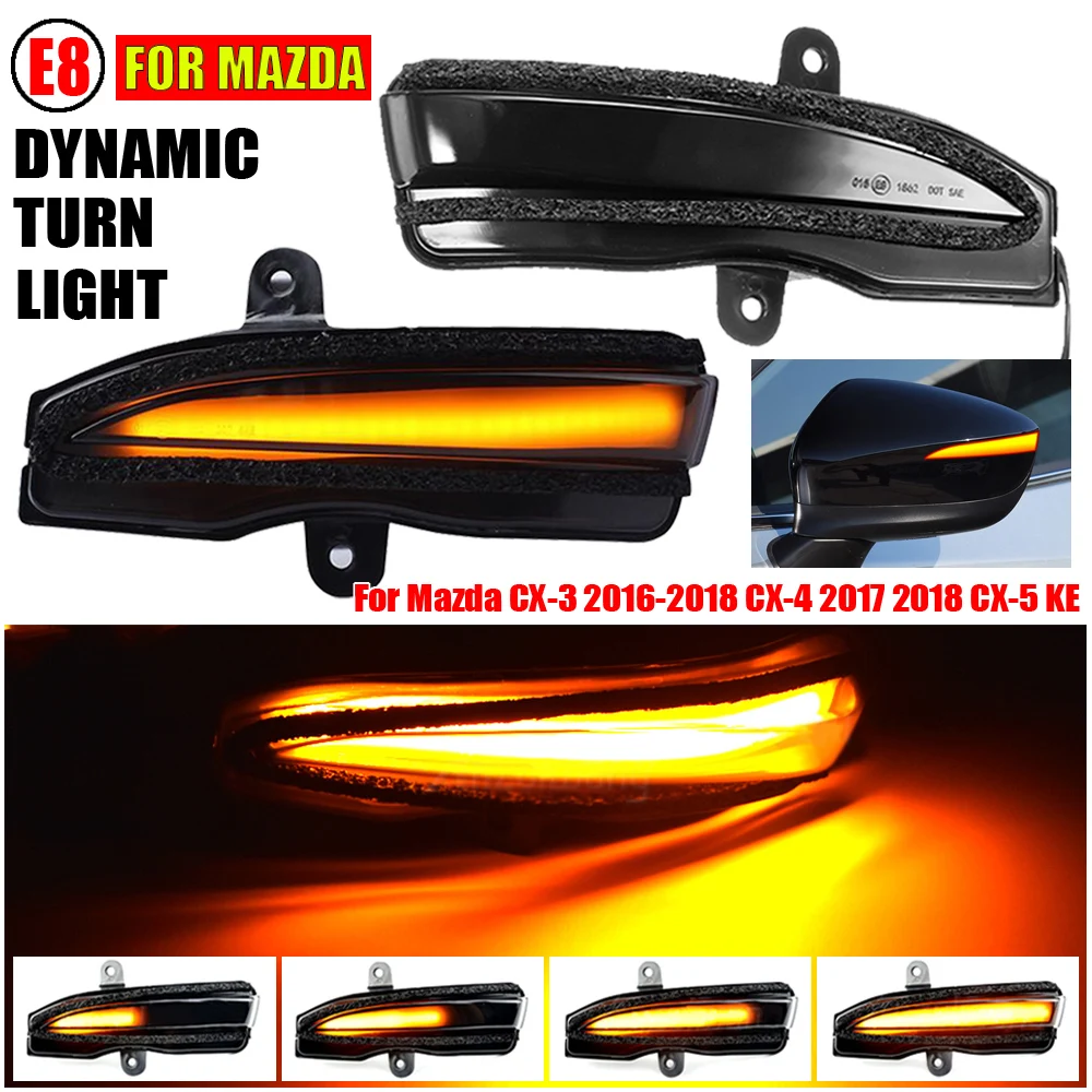 Dynamic LED Turn Signal Light For Mazda CX-3 CX3 CX-4 CX-5 CX5