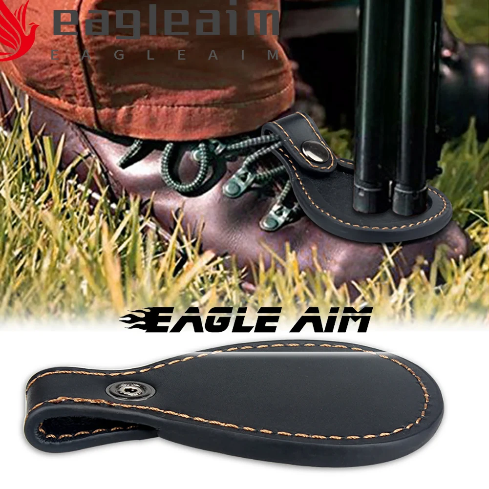 1PC Trap Skeet Rifle Gun Barrel Rest Toe Protector Pad, Leather Toe Pad for Outdoor Hunting Shooting, Black