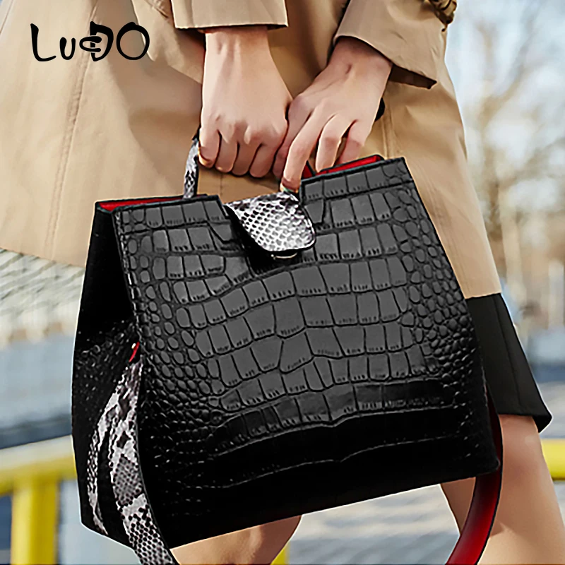 Brand Crocodile pattern Leather luxury Handbags Designer High Quality alligator large capacity Lady Totes Shoulder Crossbody Bag