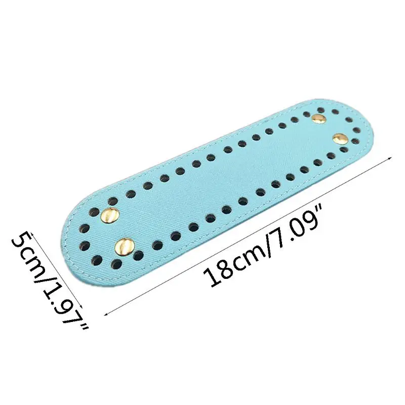 뜨개질 지갑 핸드백 DIY 숄더백, 사전 드릴 구멍이 있는 가죽 바닥베이스