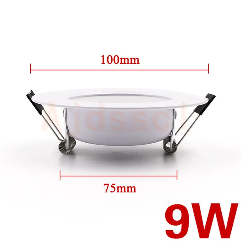 Dimmable Led Downlight Three Colors 5W 7W 9W 12W 15W Recessed in LED Ceiling Light AC 220V Indoor Lighting Warm Cold White Lamp