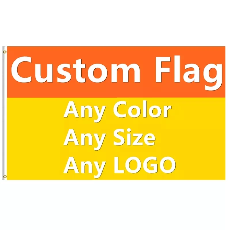 

Wholesale Custom Digital Print 2x3ft/3x5ft/ 4x6ft Any Logo 100D Polyester Outdoor Sport Parade Home Decoration