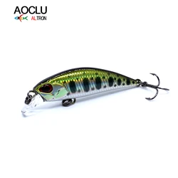 AOCLU-Mini Sinking Wobbler Hard Bait, Minnow Shad Crankbait, Vivid Swimming Action for All Class Boat Fishing, 45mm, 4.5g