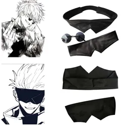 Anime JJK Gojo Satoru Headband Cosplay Accessories Eye Mask Glasses