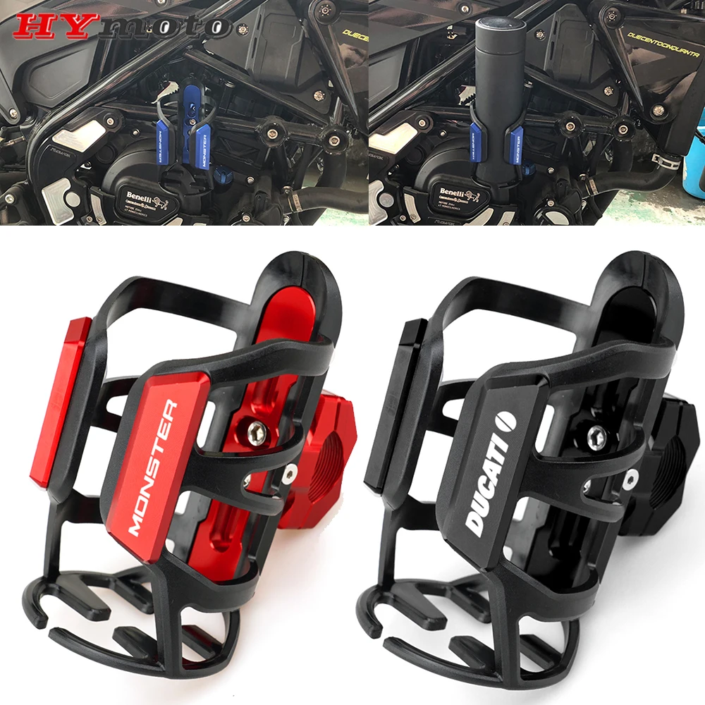 

For DUCATI 848 959 Panigale V4 S V4R Monster 821 696 795 SCRAMBLER Hypermotard 950 Beverage Water Bottle Drink Cup Holder Mount