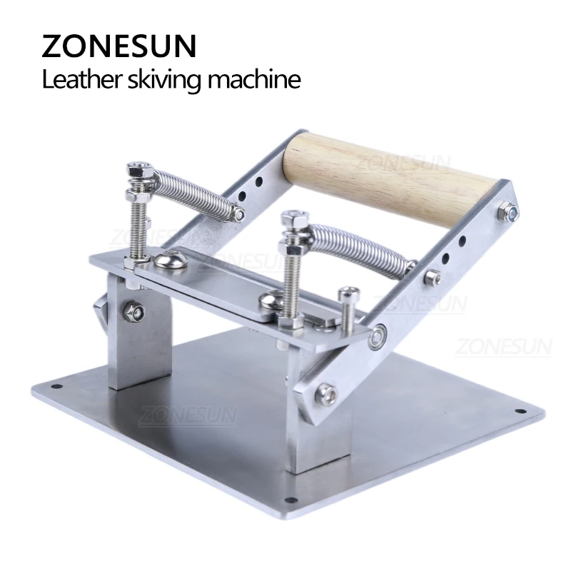 ZONESUN Leather Scraper Manual Leather Skiver Peel Tools Shovel Skin Machine  Splitter Vegetable Tanned Handle Peeler