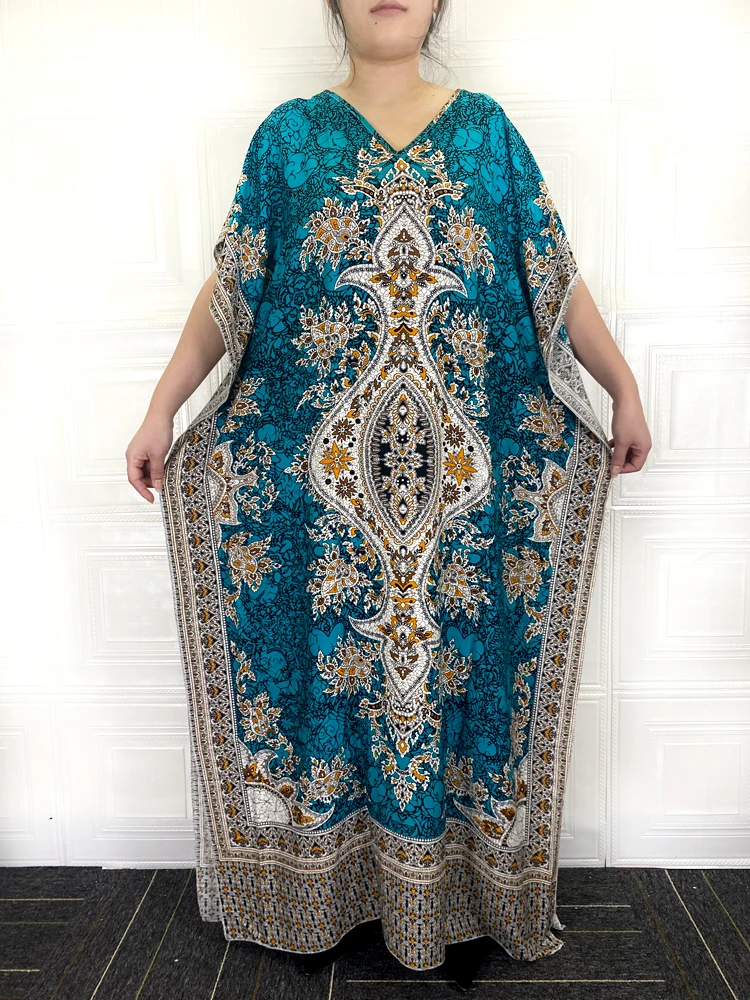 Vestido largo bohemio de verano para mujer, falda larga con estampado Floral para fiesta nocturna, Playa y Turismo, moda de Oriente Medio