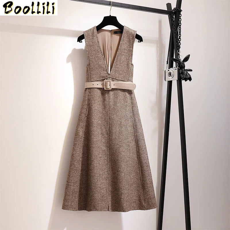 

Autumn Boollili Spring Dress Women Clothes 2023 Vintage Korean Elegant Dress Two Piece Set Sweater Dress Ladies Dresses Vestidos