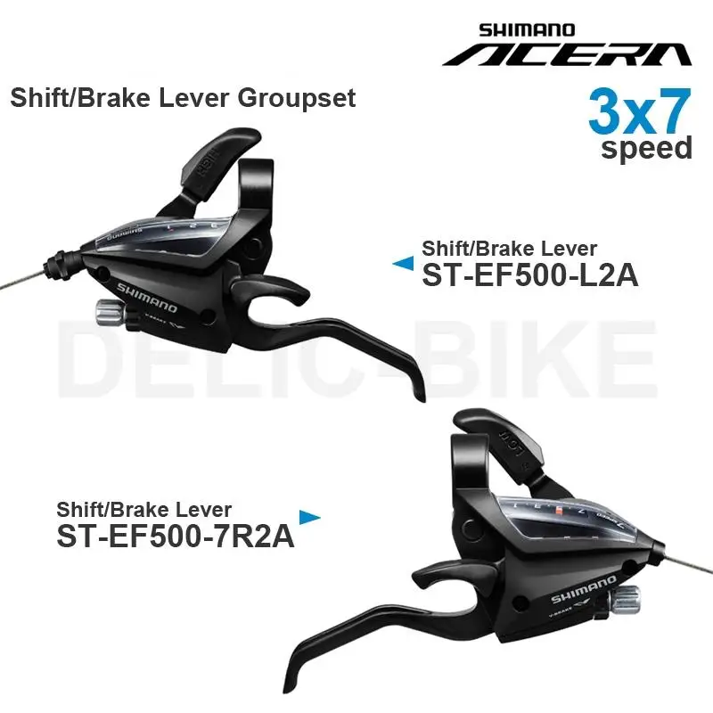 SHIMANO ACERA ALTUS EF500 3x7v Groupset- EZ FIRE PLUS Shift/Brake Lever - 2-finger lever size - 3x7 Front Speeds Original parts