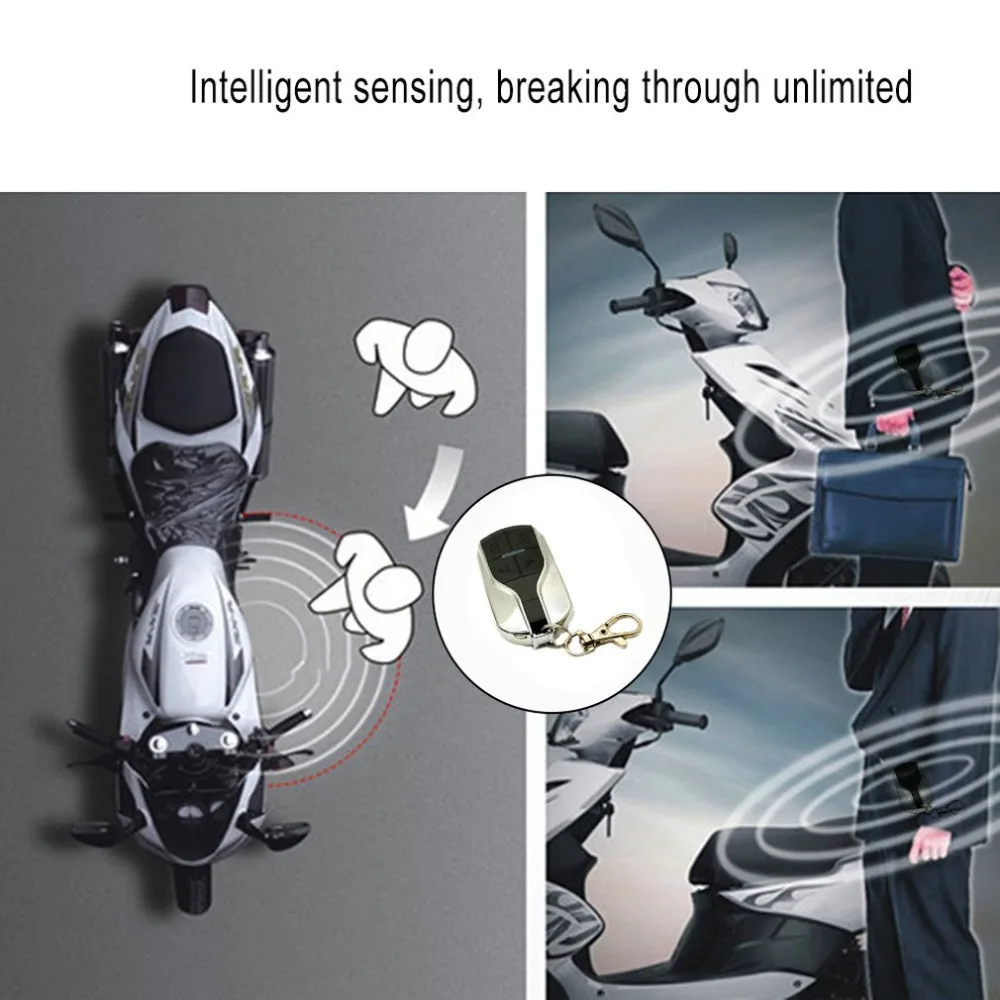 Dual Remote Control Motorcycle Alarm Security System Motorcycle Theft Protection Bike Moto Scooter Motor Alarm System