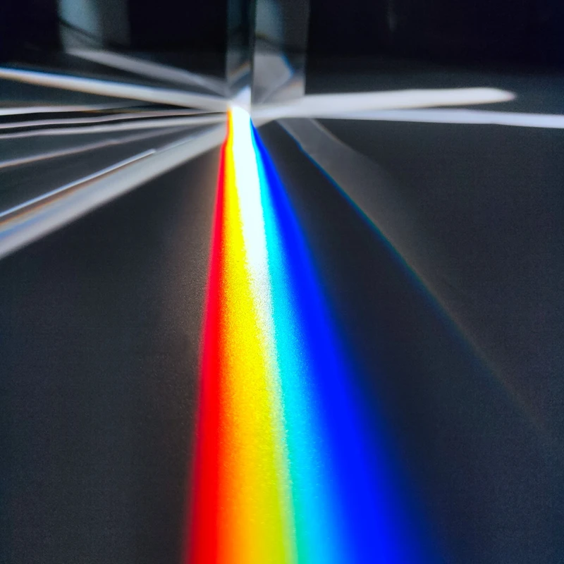 25*25*80mm Triangular Prism To See Rainbow Size Photo Photography Seven-color Sunlight Student Optical Science Experiment