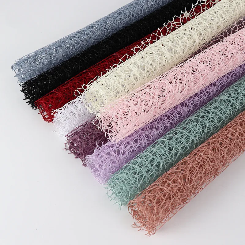 

1PC Color Vintage Scrapbook Gauze DIY Handmade Tissue Paper Flowers Bouquet Wrapping Paper Florist Materials Craft Supplies
