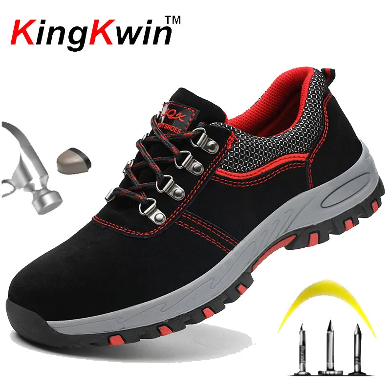 Safety Work Shoes Construction Men Outdoor Steel Toe Cap Shoes Men Puncture Proof High Quality Lightweight Safety Hiking