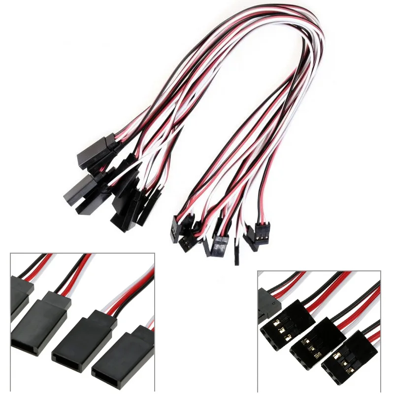 10pcs/lot 300mm RC Servo Extension Cord Cable Wire Lead for RC Car Helicopter Rc Drone Models