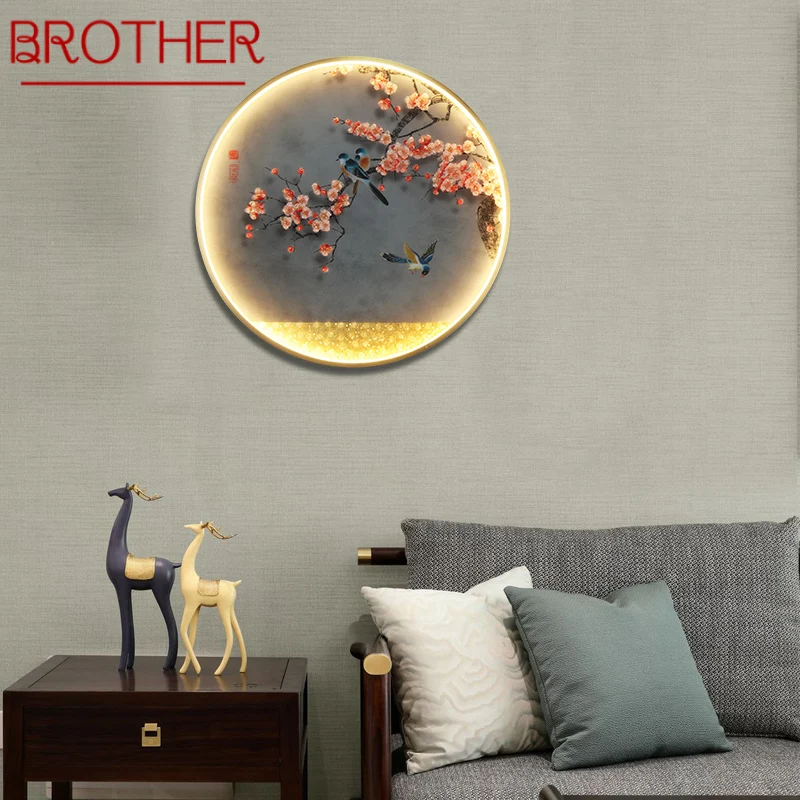 

BROTHER LED Contemporary Wall Light Flower Figure Sconces Round Lamp Creative For Home Decoration