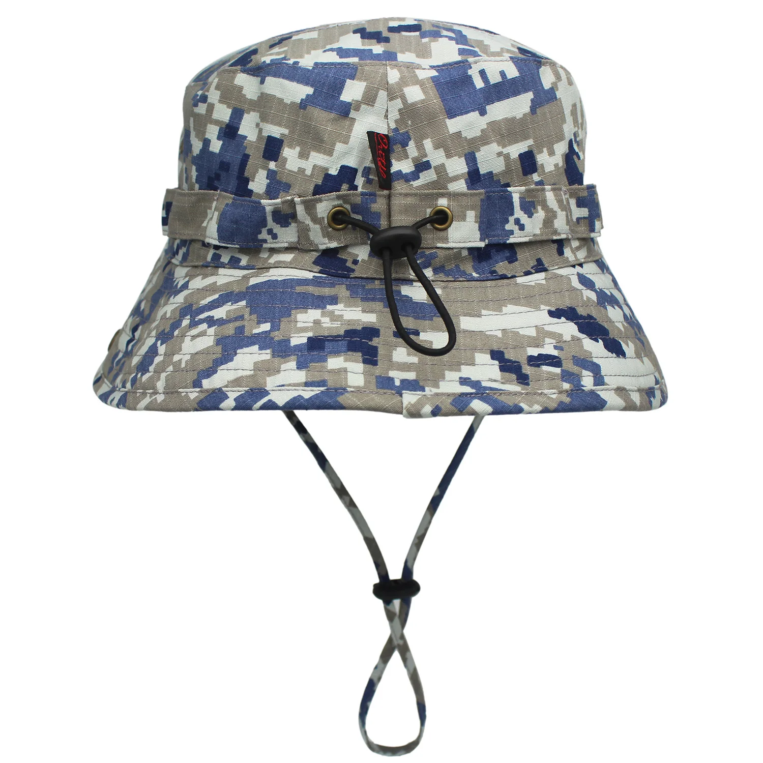 Outfly Digital Camouflage Cap Outdoor Camping Men\'s Short Hat Sun Proof Bionic Jungle Hat Bucket Hat Wholesale