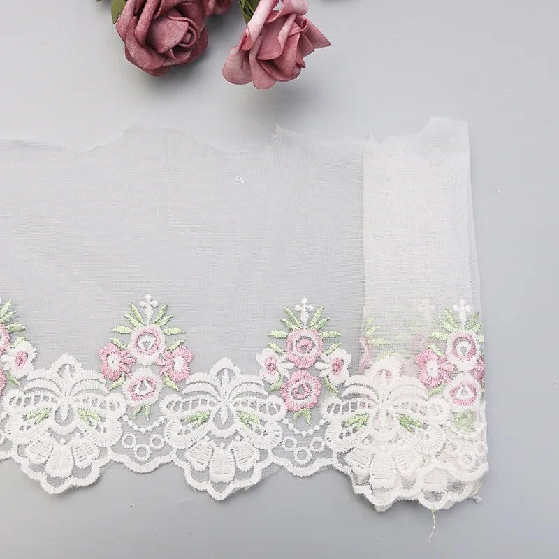 Low Price Mesh Water-soluble Embroidery Flower Lace Fabric DIY Clothes Skirt Dress Home Textile Sofa Pillow Sewing Decoration