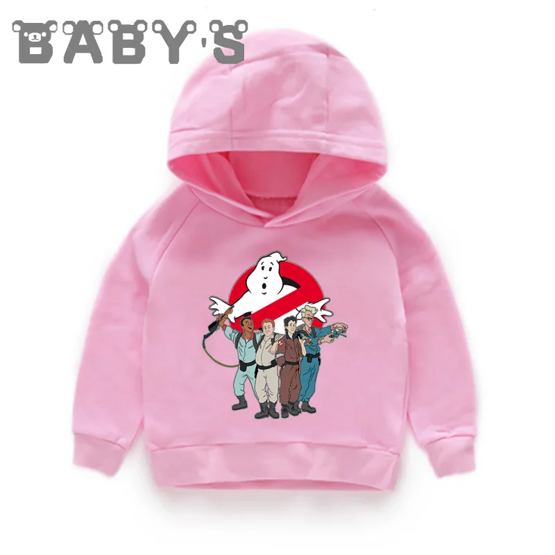 Old School Ghostbuster Cartoon Children Hooded Hoodies Funny Kids Sweatshirts Cute Baby Pullover Tops Girls Boys Clothes,KMT5224