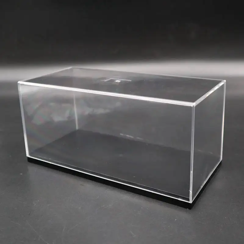 Model Car Acrylic Case Transparent Dustproof with Black Base 1/32 Scale Display Box High Quality 18cm