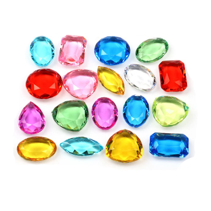 10/20/30Pieces 25mm Acrylic Rectangular oval Diamond Stone Game Pieces For Board Games Accessories