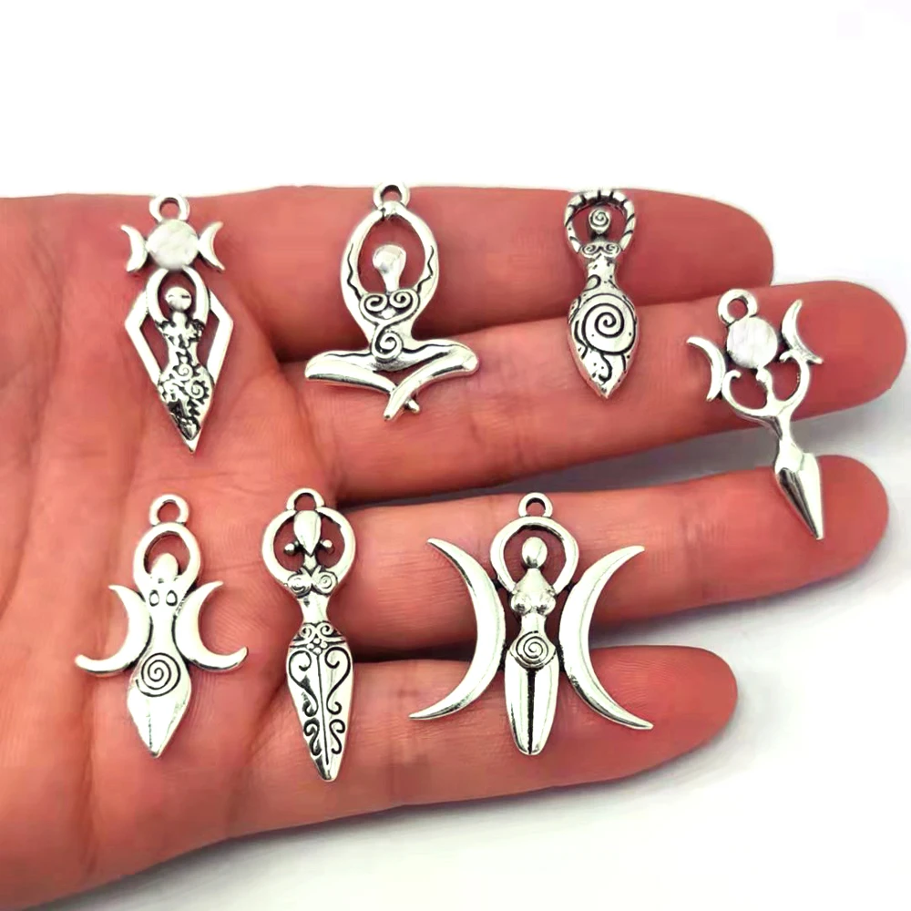 5pcsCute Yoga Fertility Goddess pendant charm Lover Pendant Fashion Hot Charms Gift For Women Men Accessories