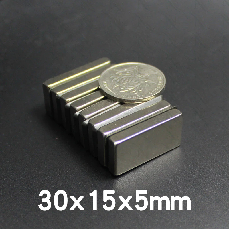 30x15x5mm NdFeB Super Strong Neodymium Magnet Block Permanent Magnet 30x15x2 mm Powerful Magnets N35 Magnetic 30*15*3mm 30*15*10