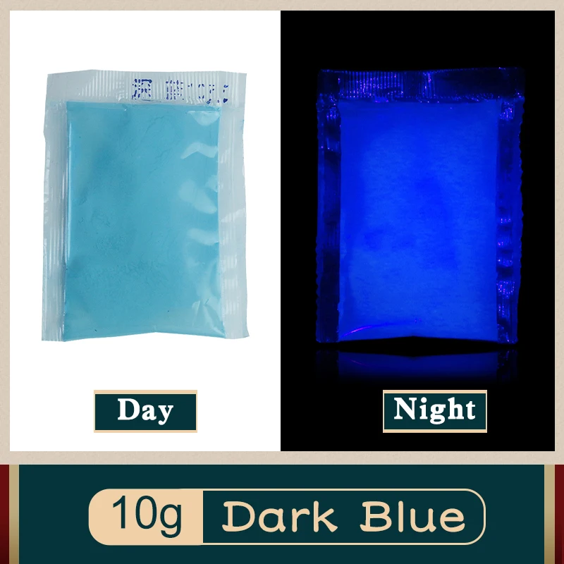 Dark Blue Luminous Powder for DIY Party Creative Makeup Wall Glass Crafts Decorations Glow In Dark 10g