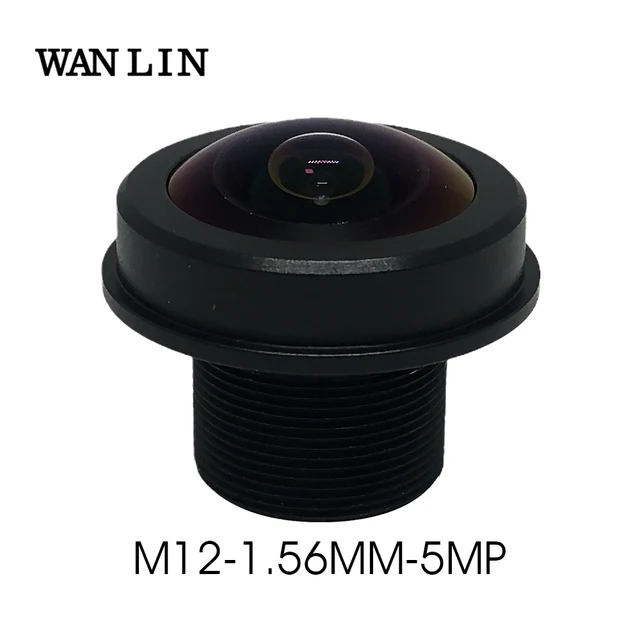 Obiektyw typu rybie oko M12 1.56mm obiektywy kamery przemysłowej S / M12 IR 1/2.5 "5.0 megapiksela dla aparat IP HD 185D szerokokątny obiektyw panoramiczny