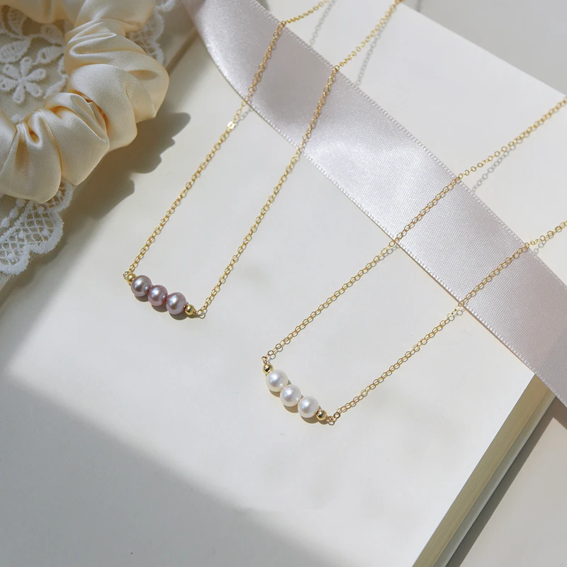 

Lii Ji Choker Necklace Real Pearl 14k Gold Filled No Fade Pink Purple/ White Freshwater Pearl Jewelry for Women Gift