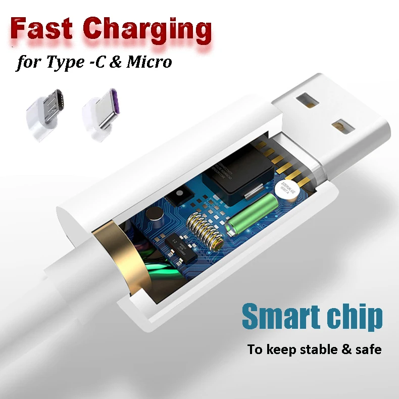 USB 3.1 Typ C Micro USB Charger Cable for Android Phone Fast Charging for Samsung Galaxy Huawei Data Line 1m 2m 3m Line