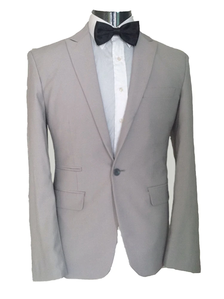 

Custom Made Pale Gray Wedding Suits For Men Very Light Gray Men Suits With Pants Tailored Pale Grey Suit Peak Lapel Costume