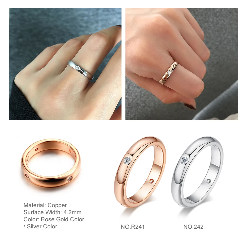 Ring For Women & Men Classic Engagement Wedding Lover Rings AAA+ Cubic Zirconia Fashion Jewelry R011 R062