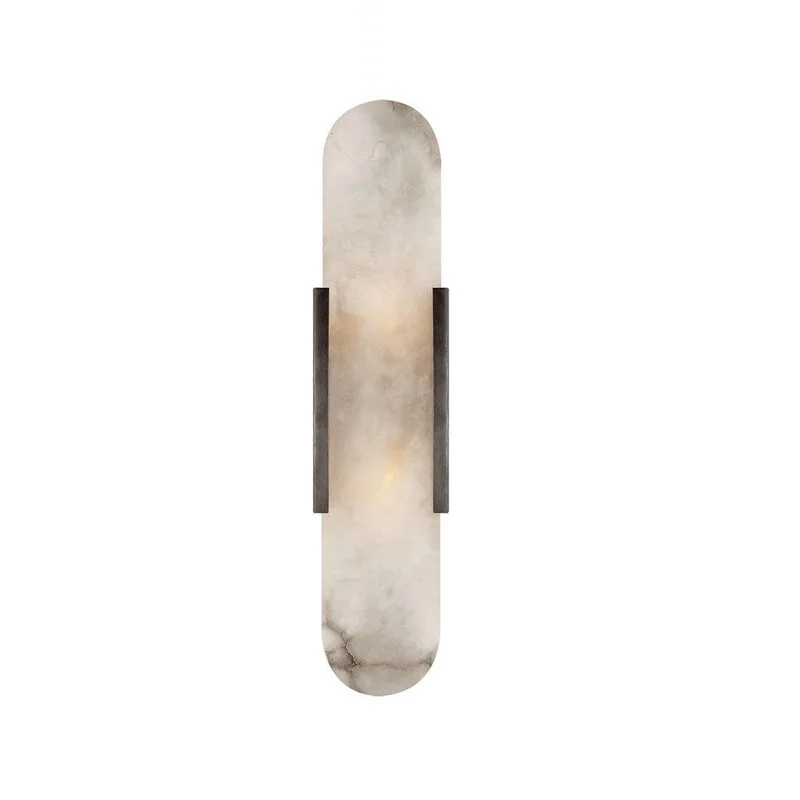 Marble LED Wall lamp 90-260V Living room Corridor Wall Sconce Hotel Room Bathroom Wall lights Golden Metal Atmosphere Lighting