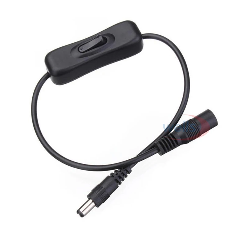 1 ~10 pieces Mini Switch Strip Connector and DC Adapter ON/OFF For 2Pin Single Color Lamp Tape