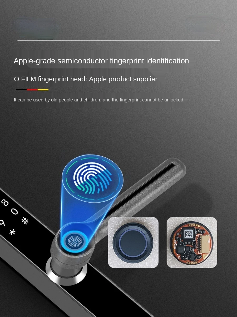 aluminum alloy door fingerprint lock password intelligent lock waterproof and rainproof flat door smart lock