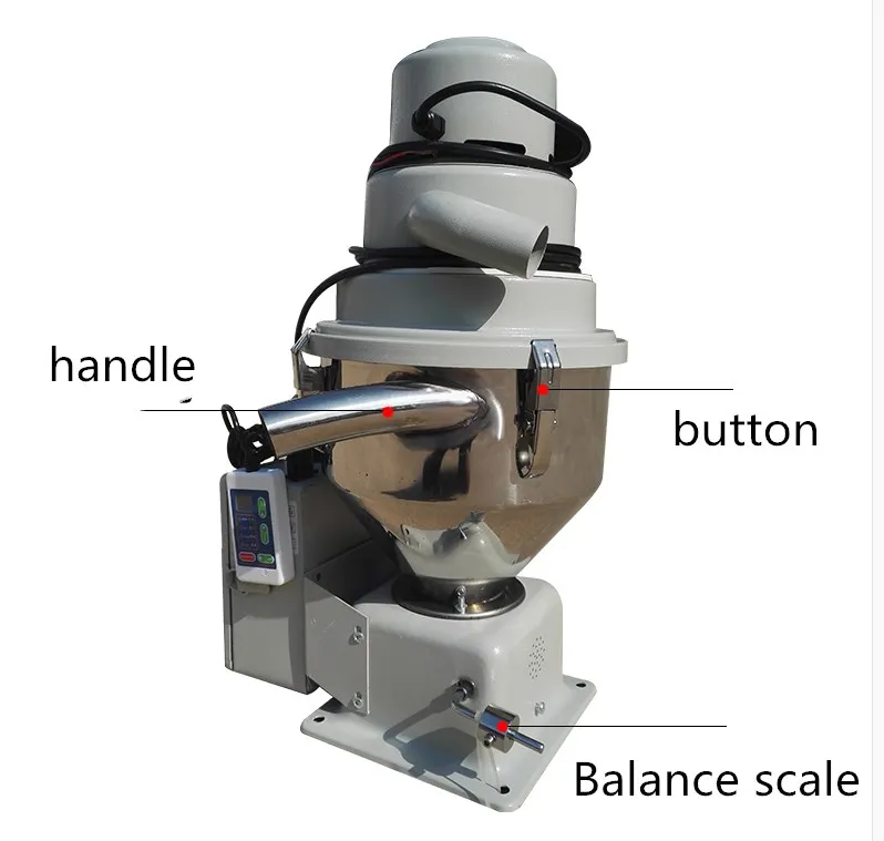 Alimentador automático do funil, 220v, partículas de plástico, alimentador a vácuo de 300kg/7,5l, máquina de moldagem por injeção