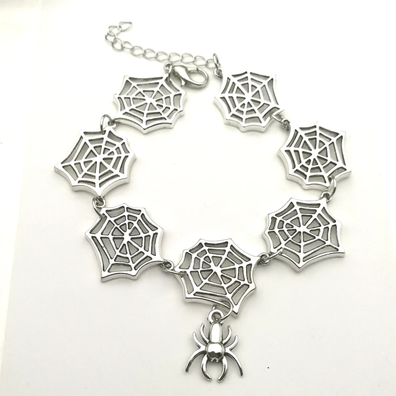 Handmade Bracelet - Spiderweb Charm,gothic Simple Bracelet