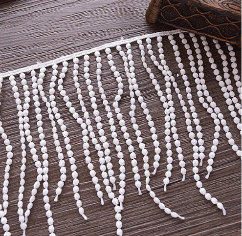 Width:11.4cm (4.56 inch) Continuous Strip of Dots Design Macrame Laces Water-Soluble Lace for Apparel Embellishment(KK-568)