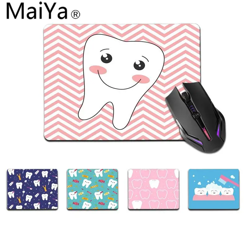 

Maiya Top Quality Cute Tooth Rubber Mouse Durable Desktop Mousepad Top Selling Wholesale Gaming Pad mouse