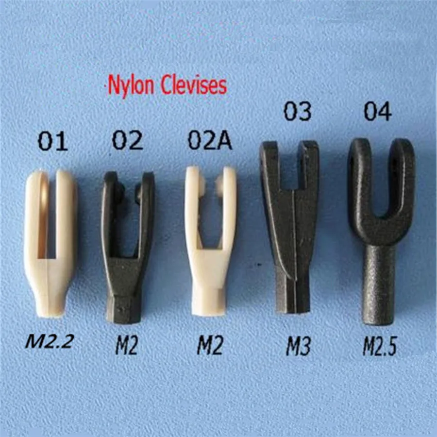 10 Pcs Nylon Clevis For RC Airplanes Parts Electric Planes Foam Model Accessories Color Black/ Grey