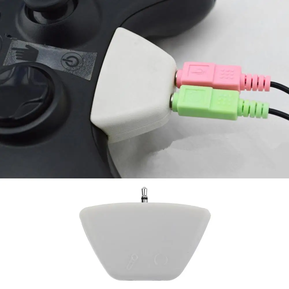 For Xbox 360 Converter Adapter 3.5mm Jack Microphone Earphone to 2.5mm Audio Adapter for Xbox 360 Headphone Adapter