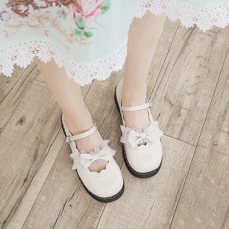 Chaussures Lolita d'automne pour femmes, 2020, chaussures Loli simples japonaises mignonnes à tête ronde, plates et douces pour filles, nouvelle collection