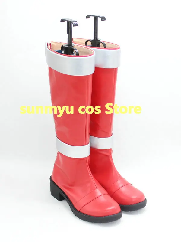 Mashin Sentai Kiramager Kiramai Red  boots Shoes Cosplay Custom Size